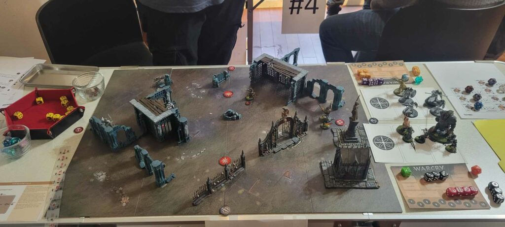 golden troll warcry tournament table set up