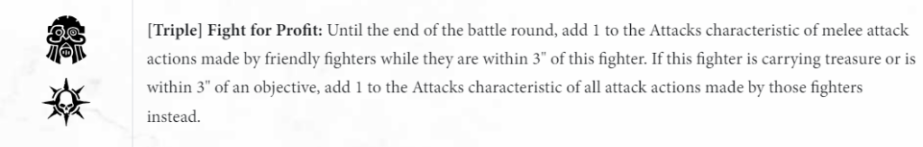 new fight for profit Kharadron overlord ability details