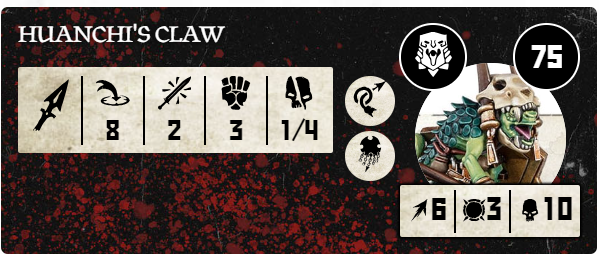 hunters of huanchi, huanchi's claw stats card