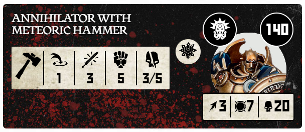 annihilator with meteoric hammer from warcrier.net for warcry stats card