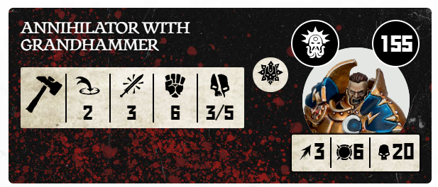 annihilator with grandhammer warcry updated stats.